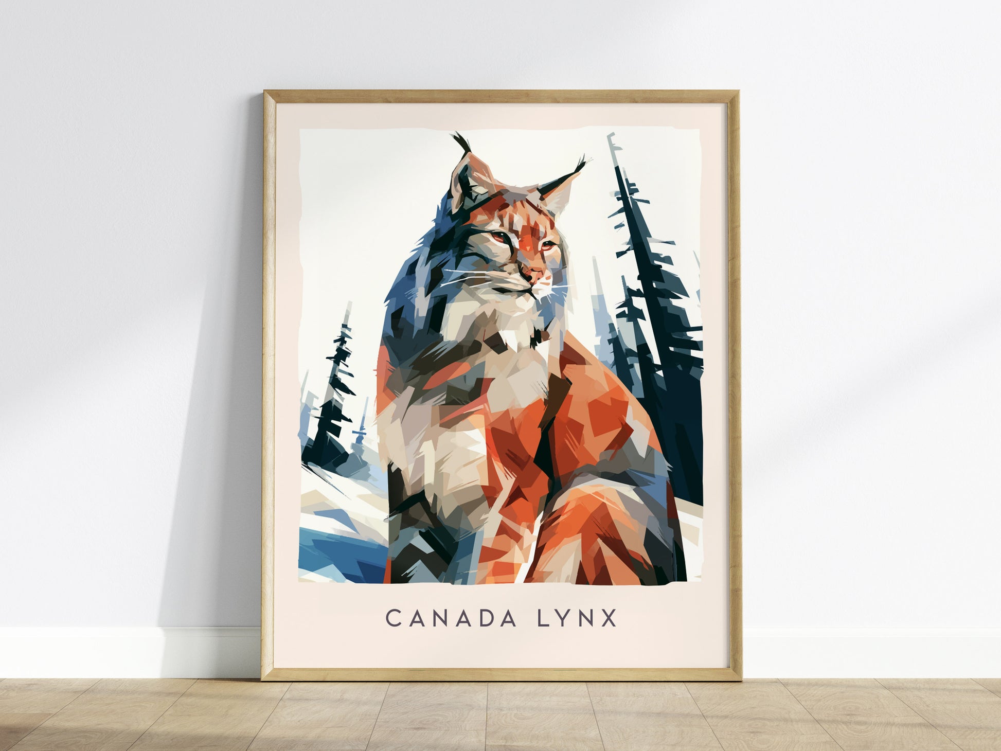Canada Lynx Poster | Wild Winter Predator Wildlife Wall Art — framed wall art