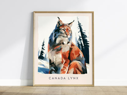 Canada Lynx Poster | Wild Winter Predator Wildlife Wall Art — framed wall art