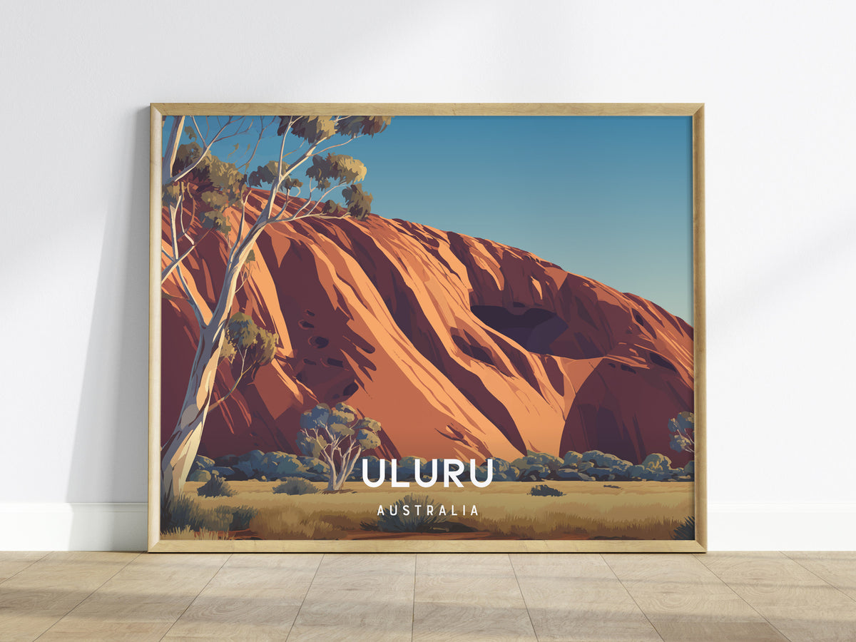 Uluru Landscape, Australia Poster | Outback Sunset Framed or Unframed Wall Art — framed wall art