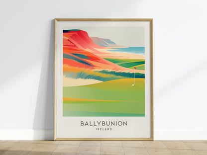 Ballybunion Matte Border Poster | Ireland Golf Course Print & Country Club Decor — framed wall art