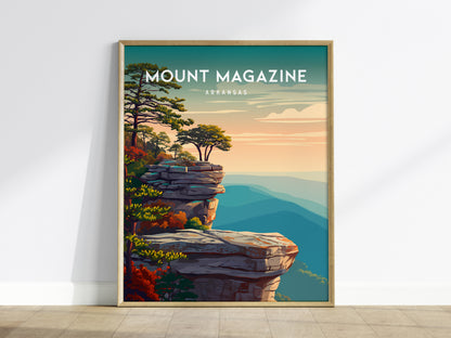 Mount Magazine, Arkansas Poster | Ozark Summit & Forest Scenic Wall Art — framed wall art