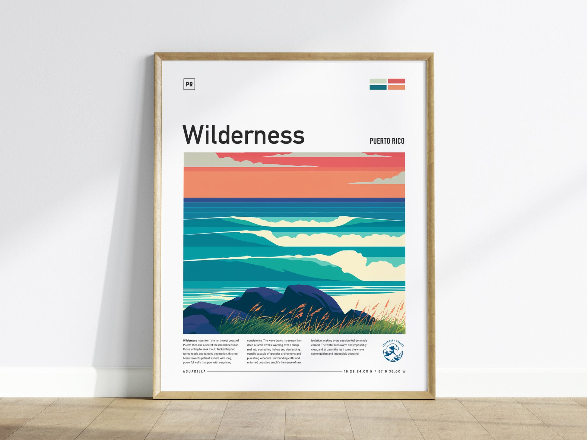 Wilderness, Puerto Rico Poster | Tropical Surf Paradise Wall Art — framed wall art