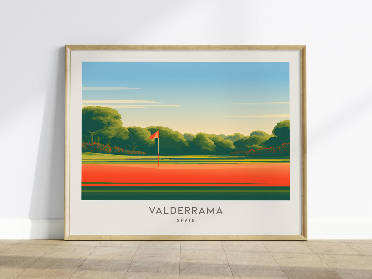 Valderrama Landscape Matte Border Poster | Spain Links Poster & Country Club Decor — framed wall art