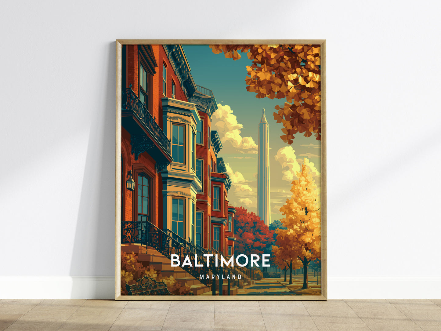 Baltimore, Maryland Poster | Harbor Skyline & Charm City Wall Art — framed wall art