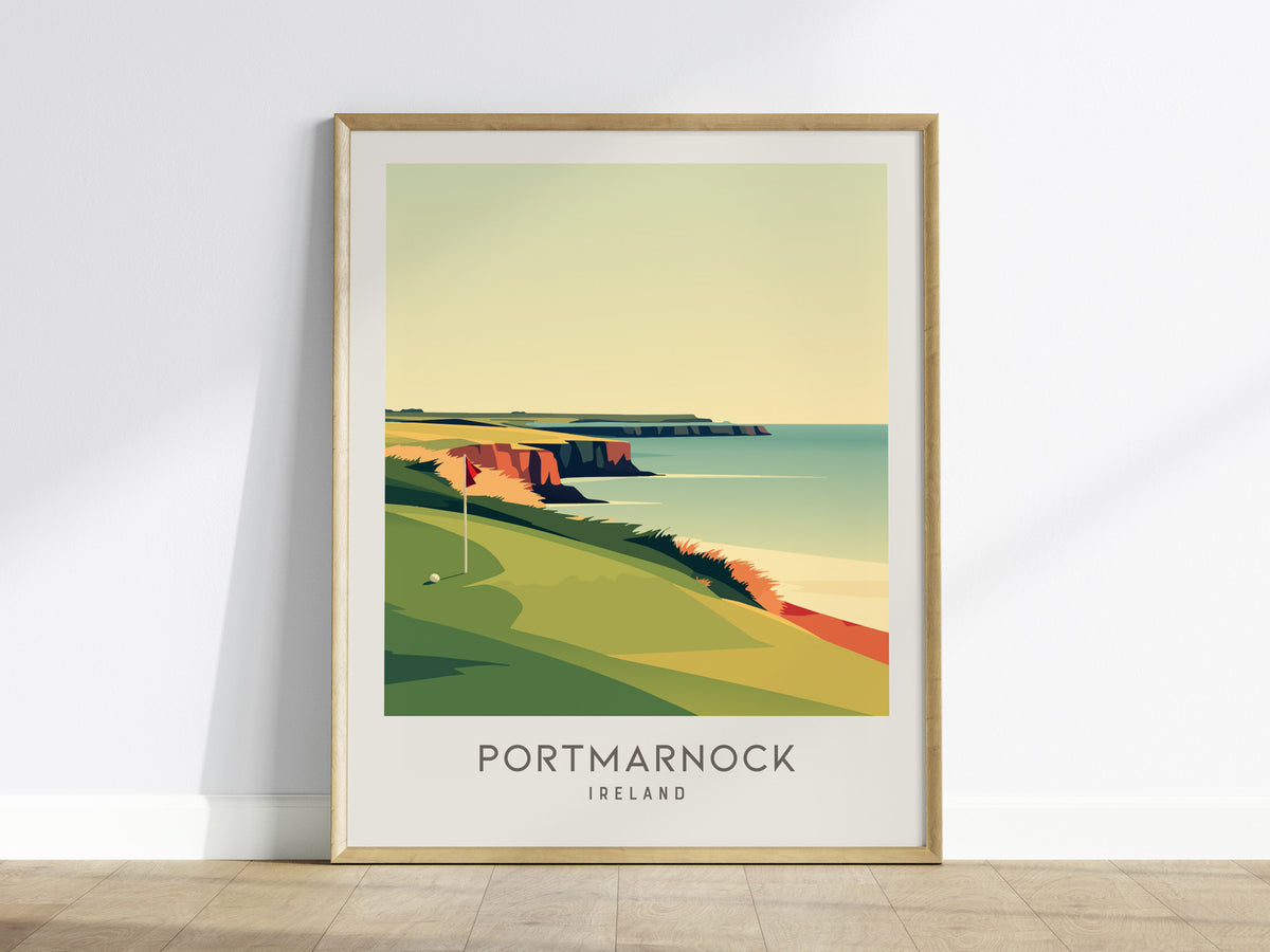 Portmarnock Matte Border Poster | Ireland Travel Wall Art — framed wall art