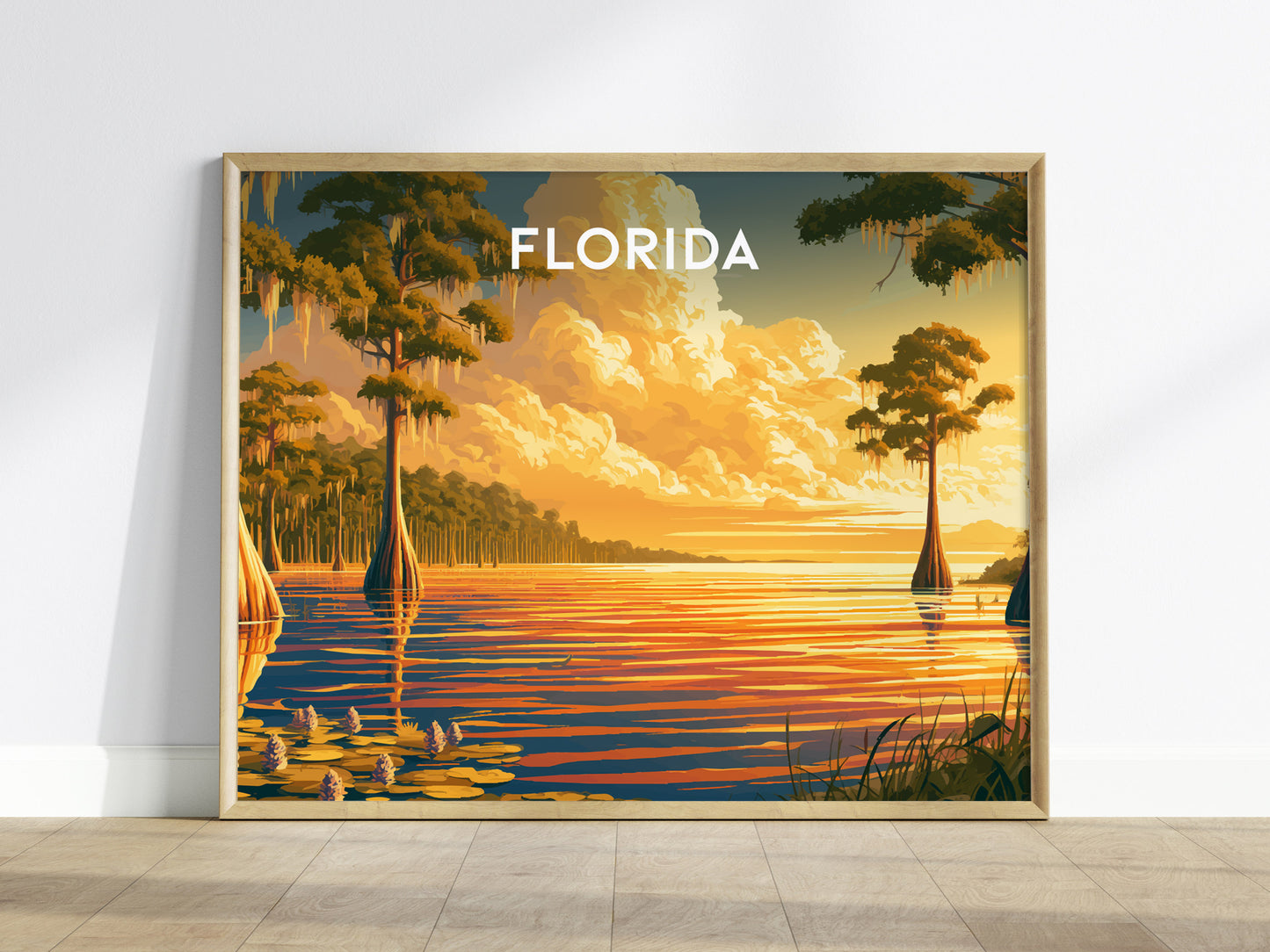 Florida Landscape Poster | Travel Wall Art — framed wall art