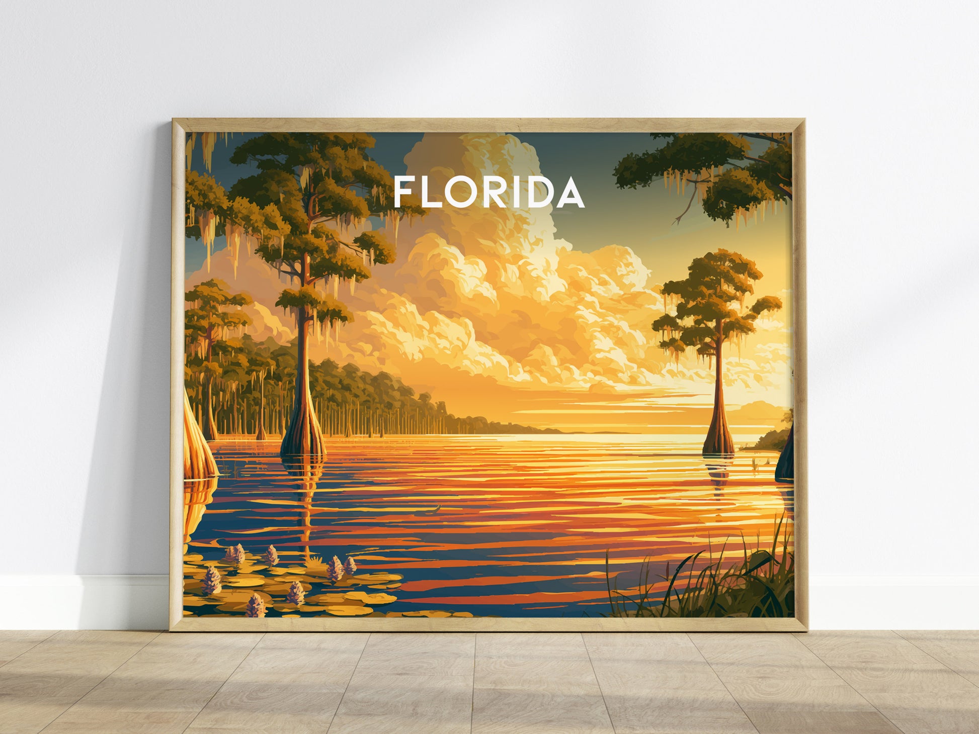 Florida Landscape Poster | Travel Wall Art — framed wall art