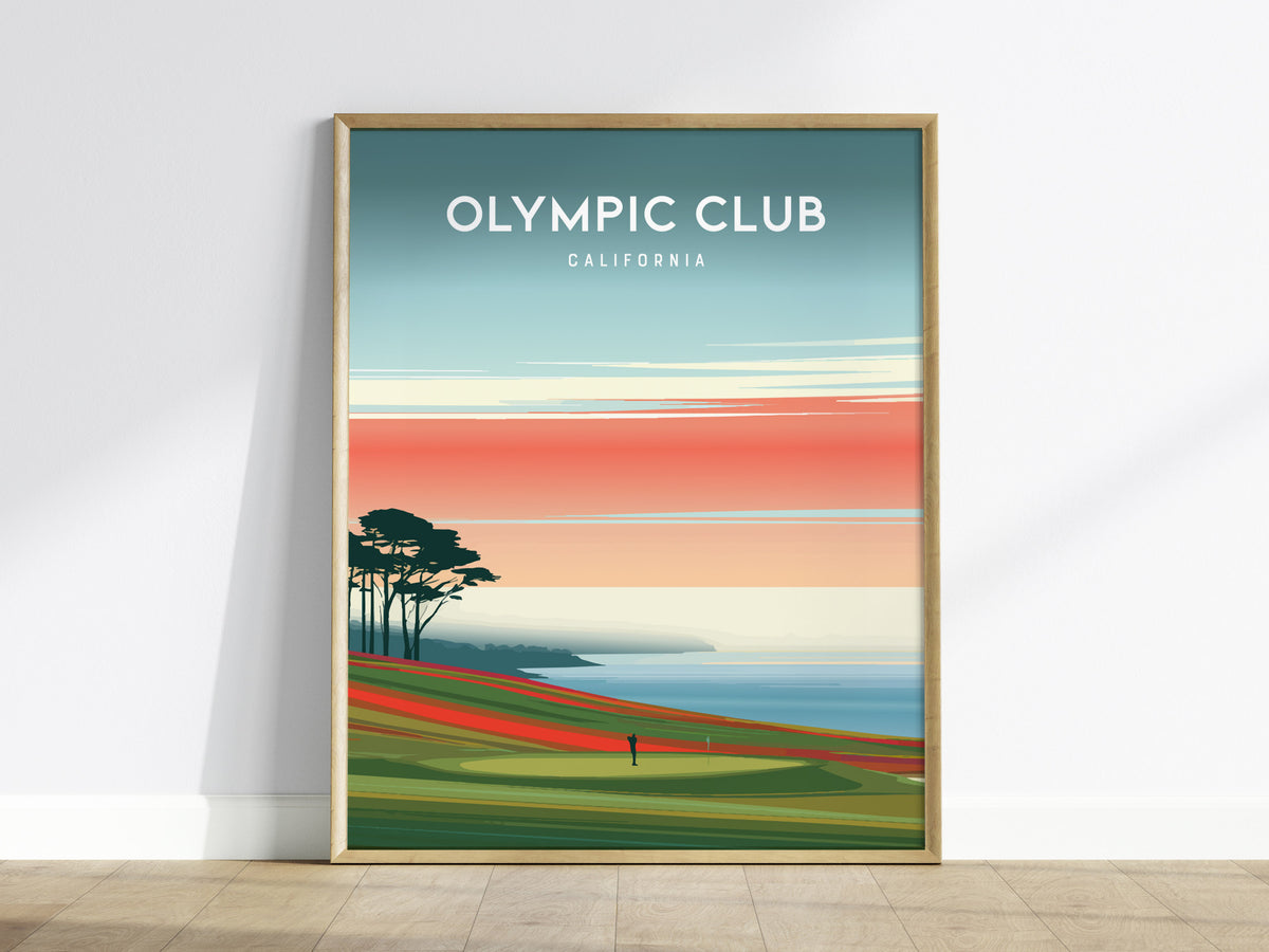 Olympic Club, California Poster | Links Poster & Golfer Gift Wall Art — framed wall art