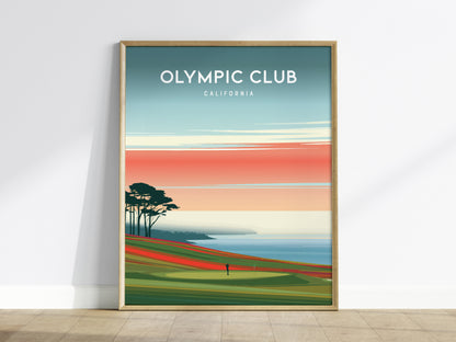 Olympic Club, California Poster | Links Poster & Golfer Gift Wall Art — framed wall art