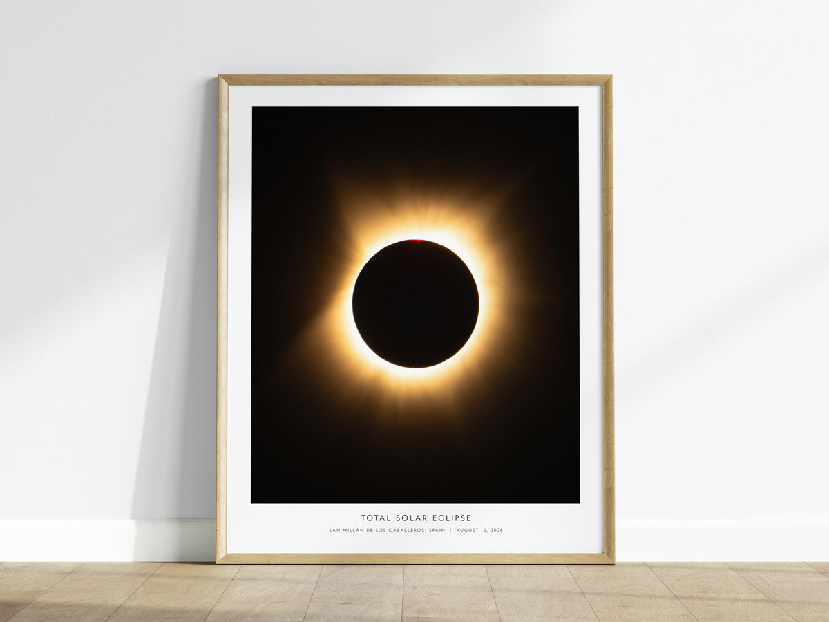 Total Solar Eclipse Poster | NASA Solar Eclipse Space Photography Wall Art — framed wall art