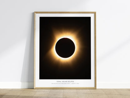 Total Solar Eclipse Poster | NASA Solar Eclipse Space Photography Wall Art — framed wall art
