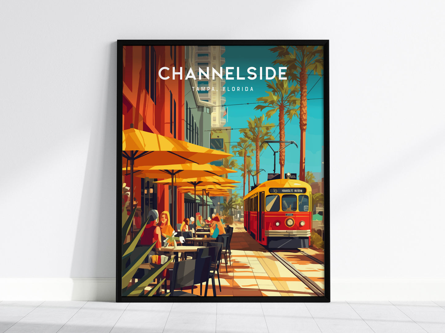 Channelside Tampa Poster | Florida City Wall Art | Framed or Unframed