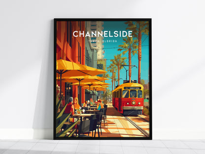 Channelside Tampa Poster | Florida City Wall Art | Framed or Unframed