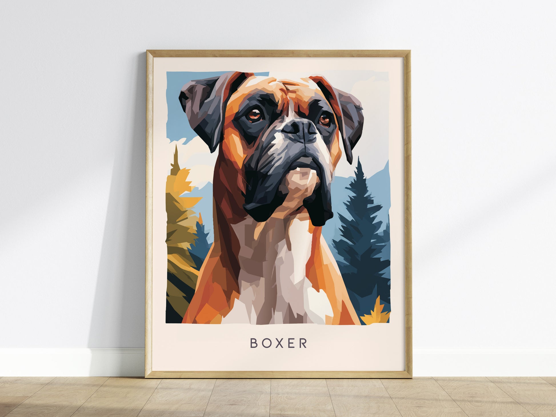 Boxer Poster | Loyal & Noble Canine Portrait Wall Art — framed wall art