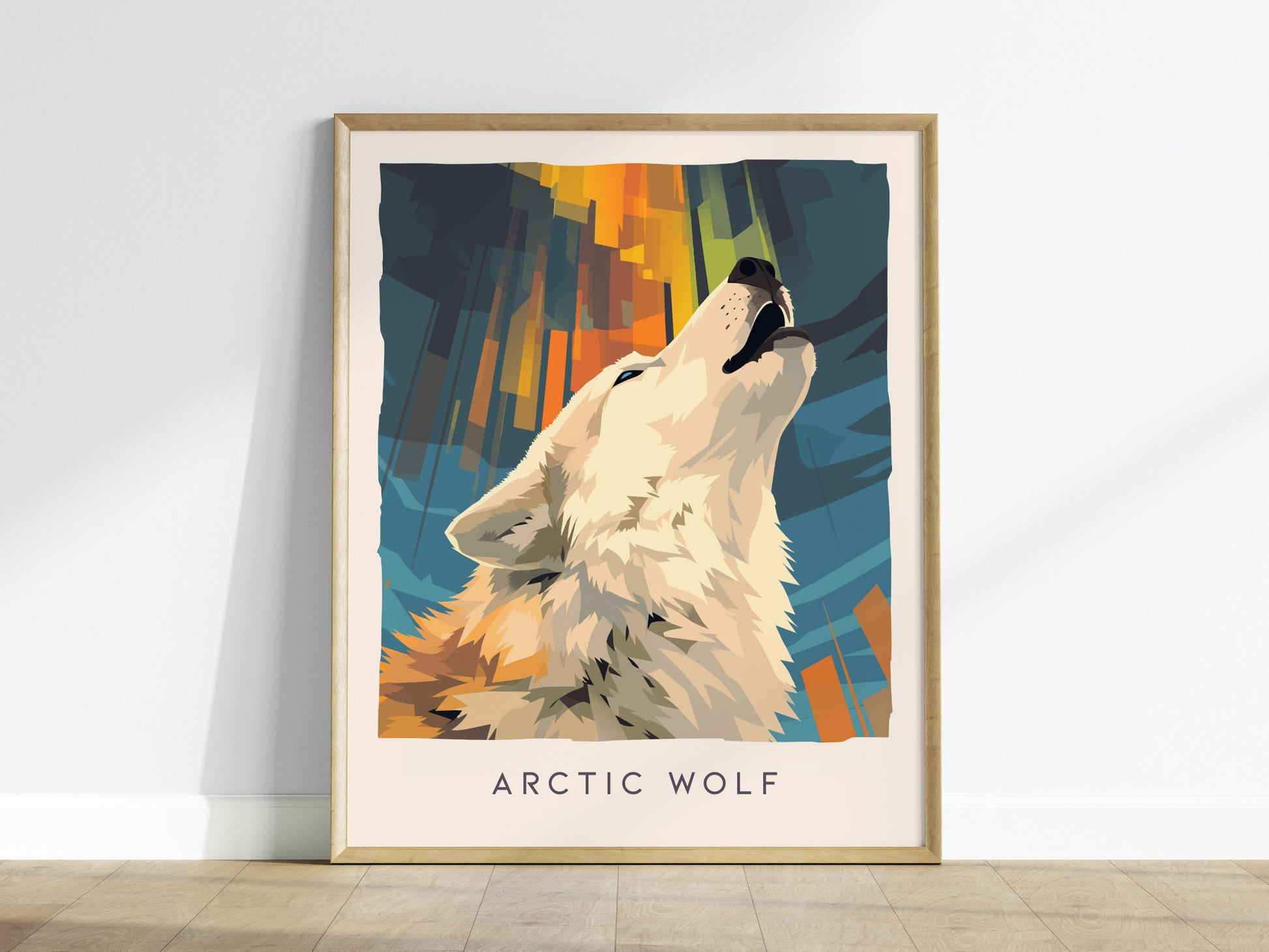 Arctic Wolf Poster | Majestic Winter Wilderness Wildlife Wall Art — framed wall art