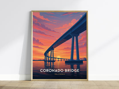 Coronado Bridge Poster | San Diego California Wall Art