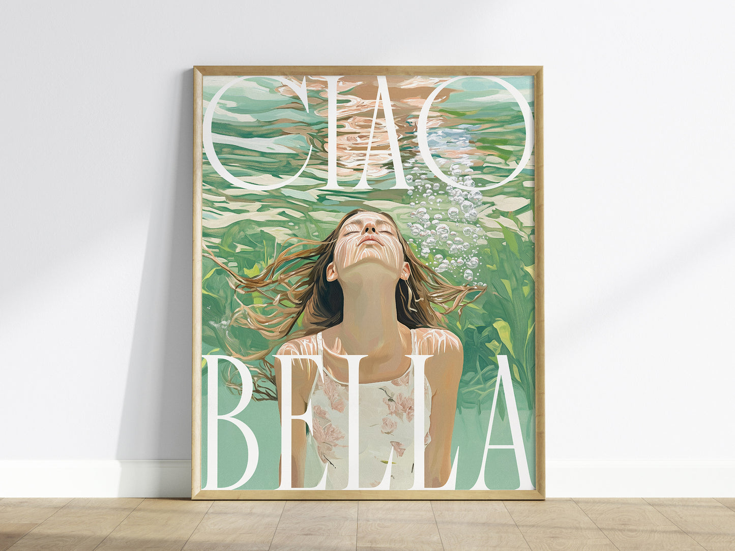 Ciao Bella Italian Art Print | Dreamy Mediterranean Coastal Wall Art