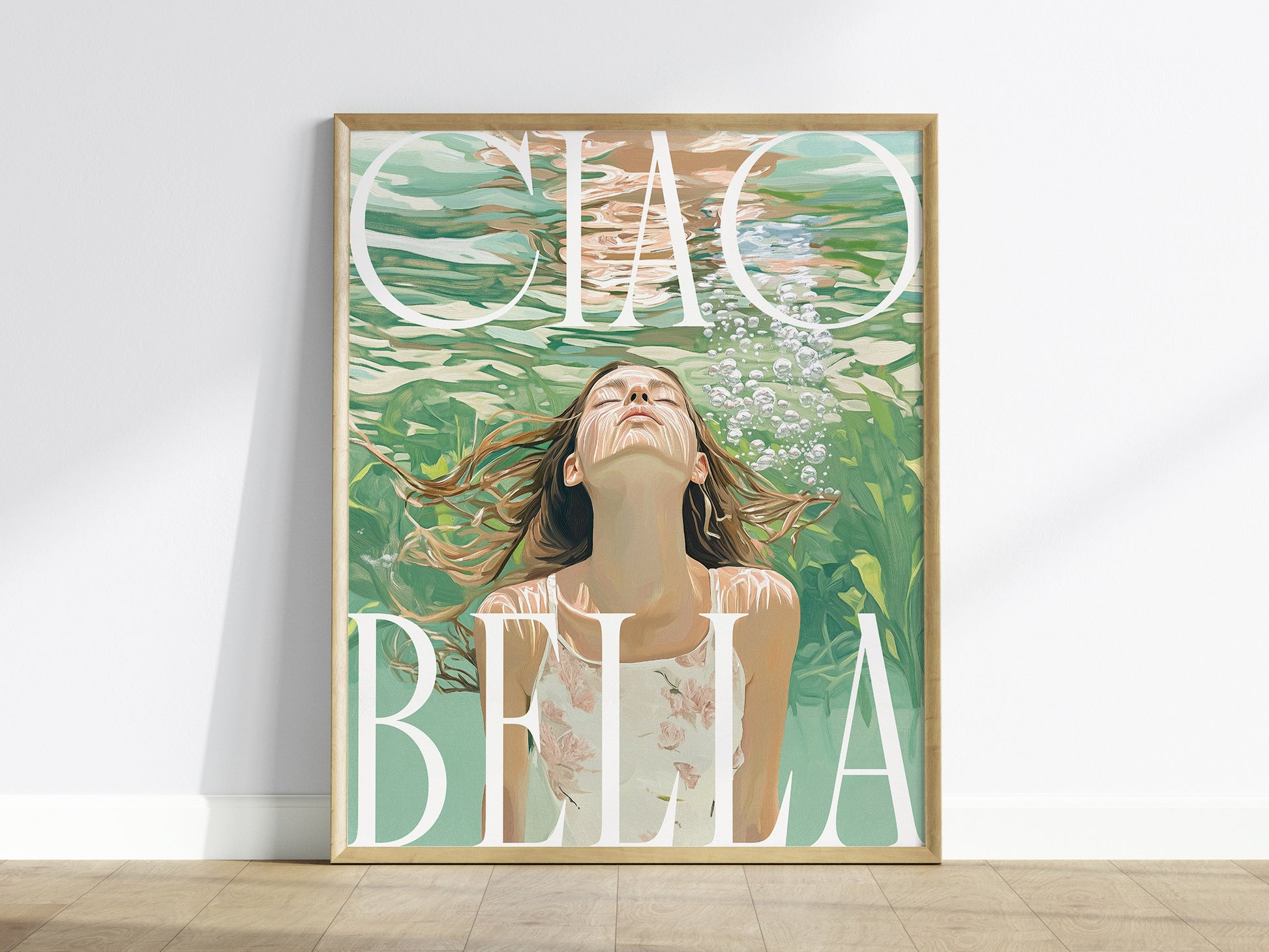 Ciao Bella Italian Art Print | Dreamy Mediterranean Coastal Wall Art