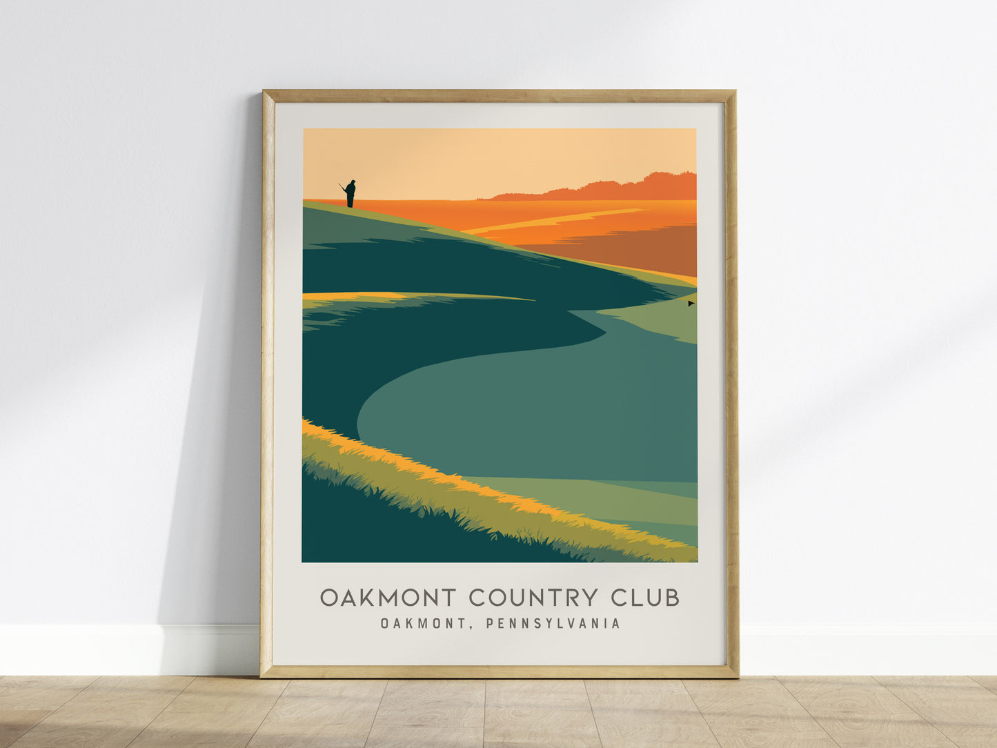 Oakmont Country Club Matte Border Poster | Oakmont, Pennsylvania Golf Course Print Wall Art — framed wall art