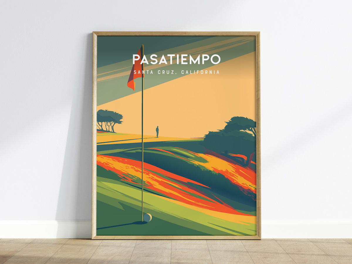 Pasatiempo, Santa Cruz, California Poster | Iconic Links Golfer Gift Wall Art — framed wall art