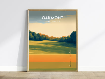 Oakmont, Pennsylvania Poster | Classic Links Golfer Gift Wall Art — framed wall art