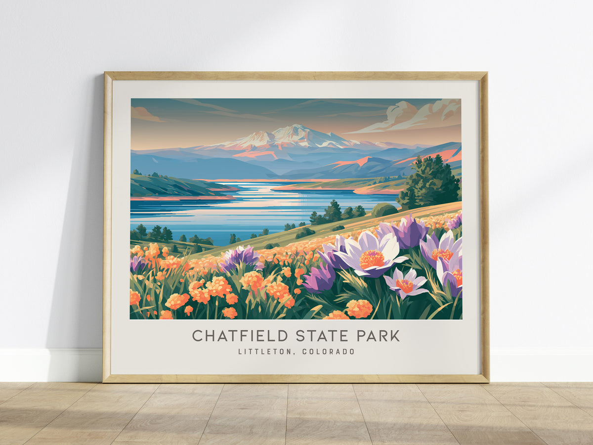 Chatfield State Park Landscape Matte Border Poster | Littleton, Colorado Framed or Unframed Destination Print — framed wall a