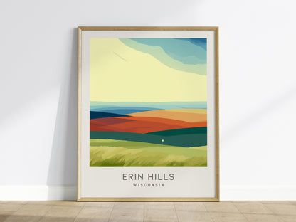 Erin Hills Matte Border Poster | Wisconsin Travel Wall Art — framed wall art