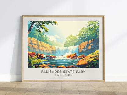 Palisades State Park Landscape Matte Border Poster | South Dakota Framed or Unframed Travel Wall Art — framed wall art
