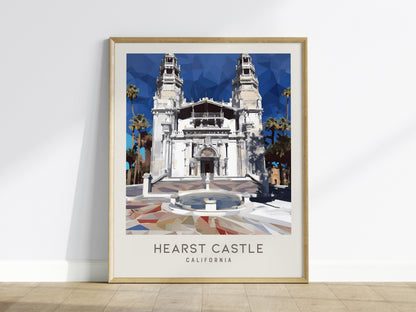 Hearst Castle Matte Border Poster | San Simeon, California Travel Wall Art — framed wall art