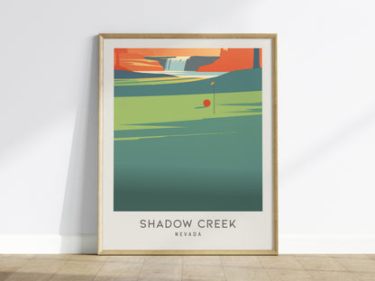 Shadow Creek Matte Border Poster | Nevada Golf Wall Art Country Club Decor — framed wall art