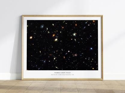 Hubble Deep Field Landscape Poster | Ursa Major NASA Astronomy Print Space Photography Wall Art — framed wall art