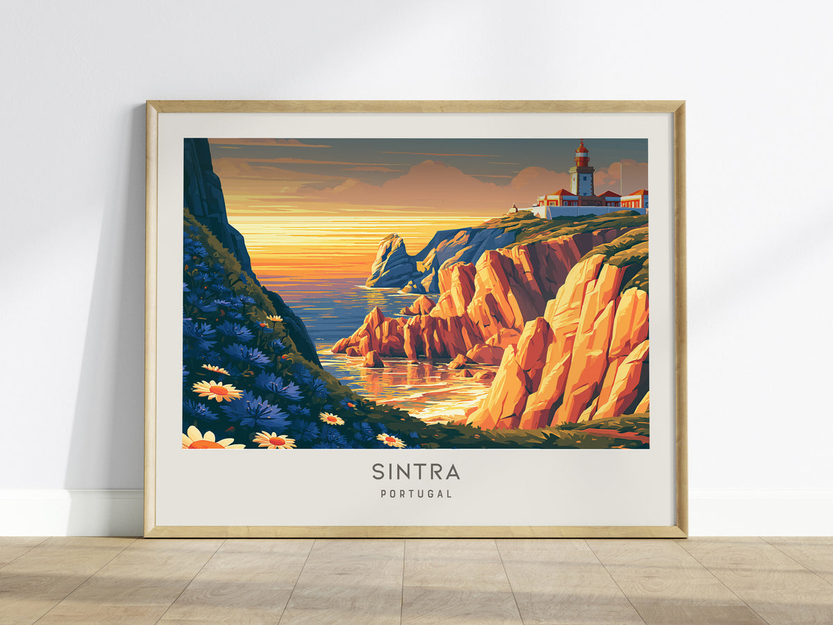 Sintra Landscape Matte Border Poster | Portugal Travel Wall Art — framed wall art