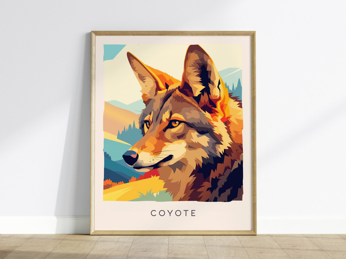 Coyote Poster | Wild Spirit of the Open West Wall Art — framed wall art
