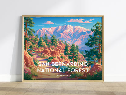 San Bernardino National Forest Landscape Poster | California Travel Wall Art — framed wall art