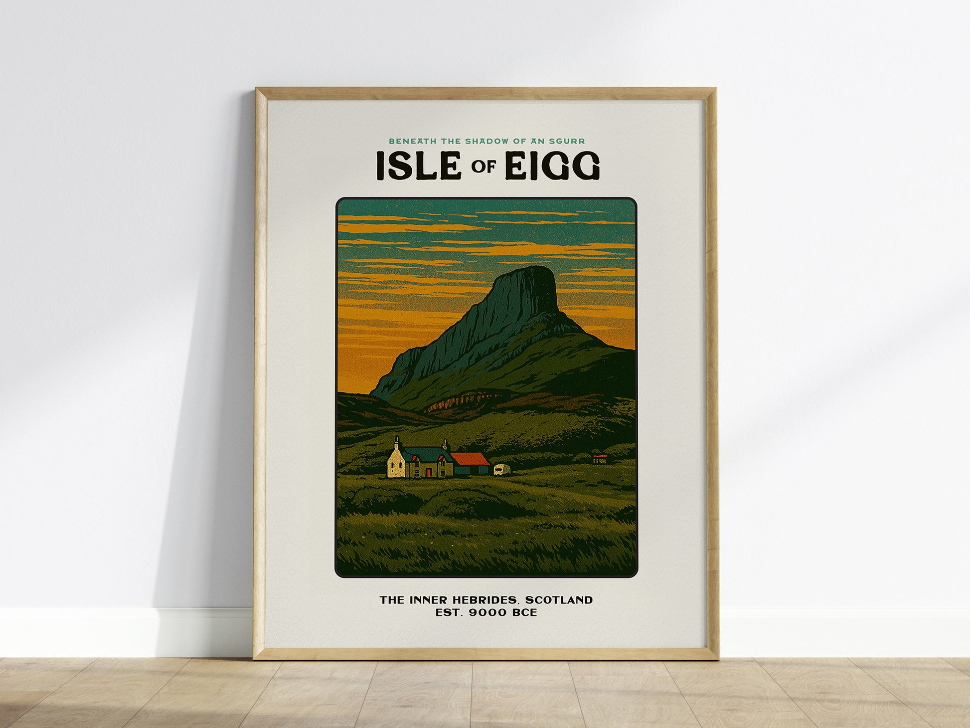 Isle of Eigg Poster | Vintage An Sgurr Scotland Wall Art