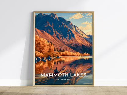 Mammoth Lakes, California Poster | Alpine Lake & Mountain Wilderness Wall Art — framed wall art