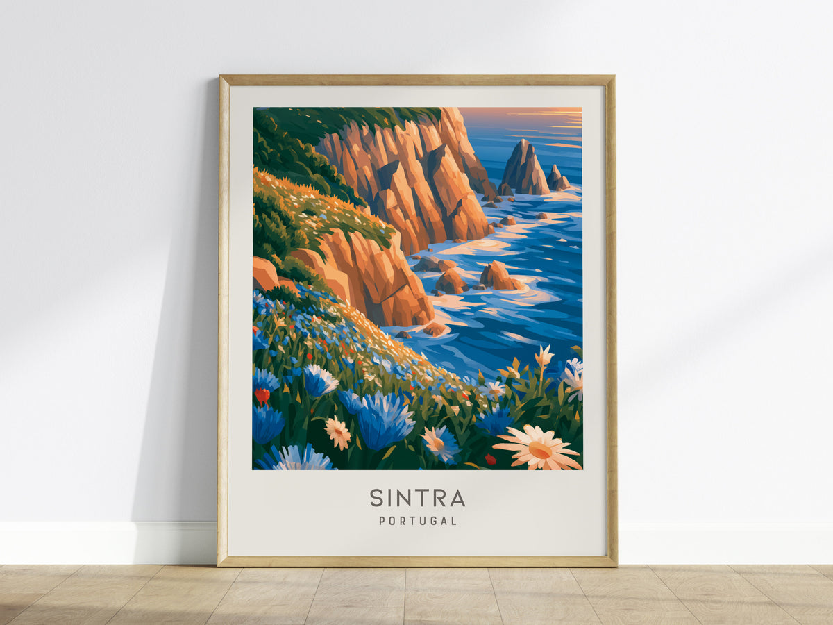 Sintra Matte Border Poster | Portugal Destination Print Travel Wall Art — framed wall art