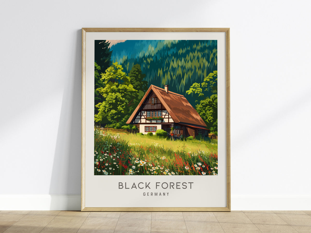 Black Forest Matte Border Poster | Germany Travel Wall Art — framed wall art