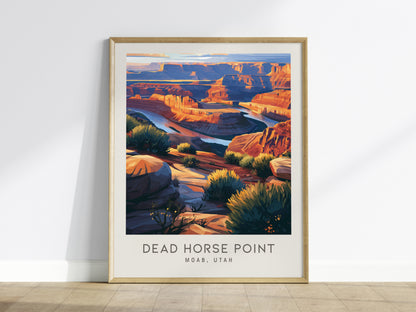 Dead Horse Point Matte Border Poster | Moab, Utah Desert Canyon Travel Gift — framed wall art