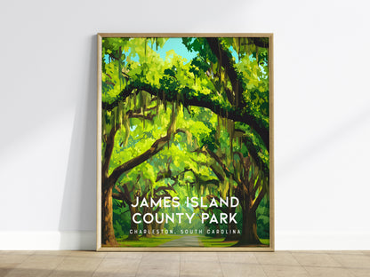 James Island County Park, Charleston, South Carolina Poster | Coastal Beach Decor Wall Art — framed wall art