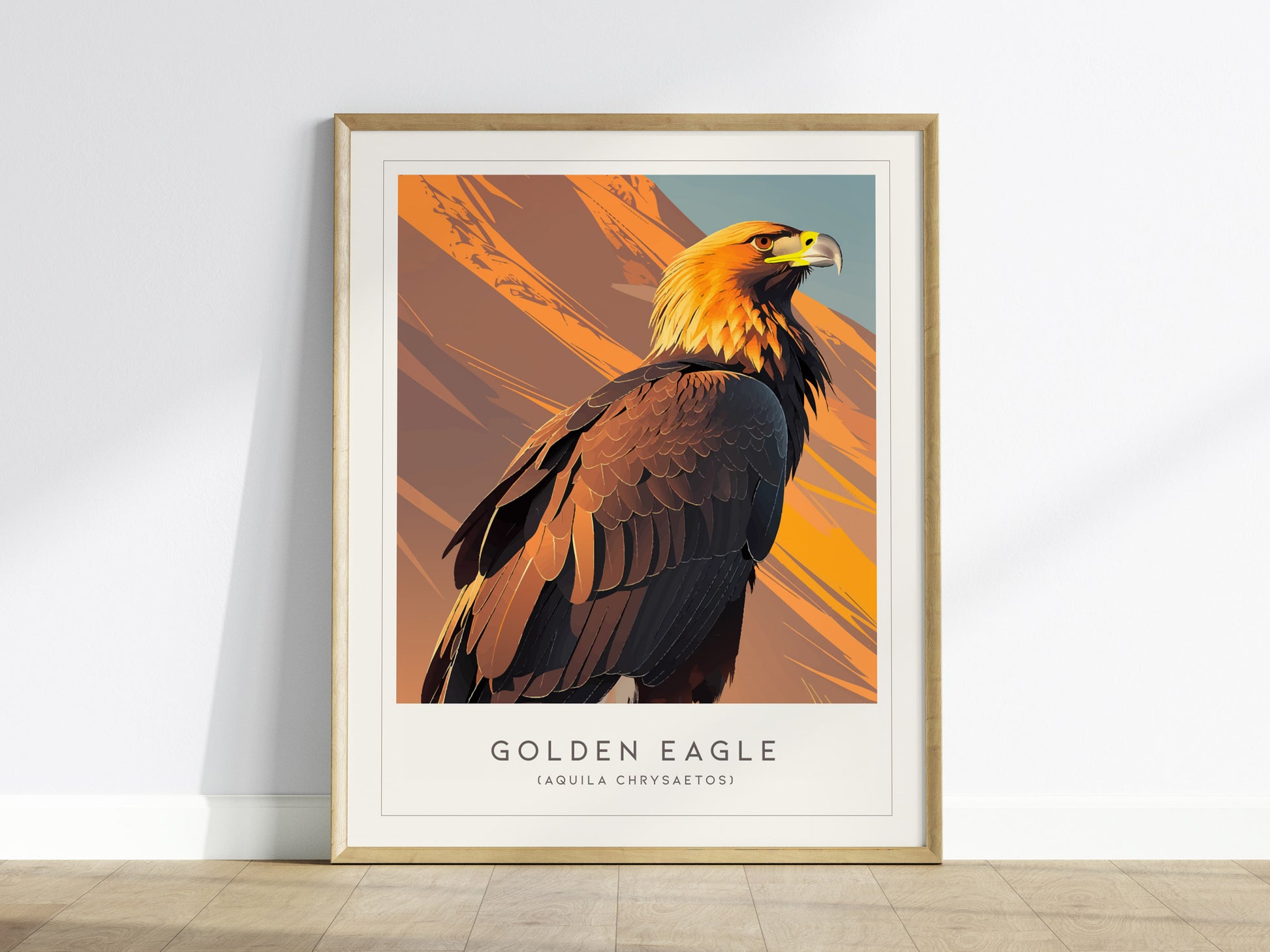 Golden Eagle Poster | Majestic Raptor Mountain Wildlife Wall Art — framed wall art