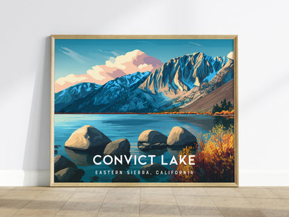 Convict Lake Landscape, Eastern Sierra, California Poster | Framed or Unframed Alpine Art Print — framed wall art