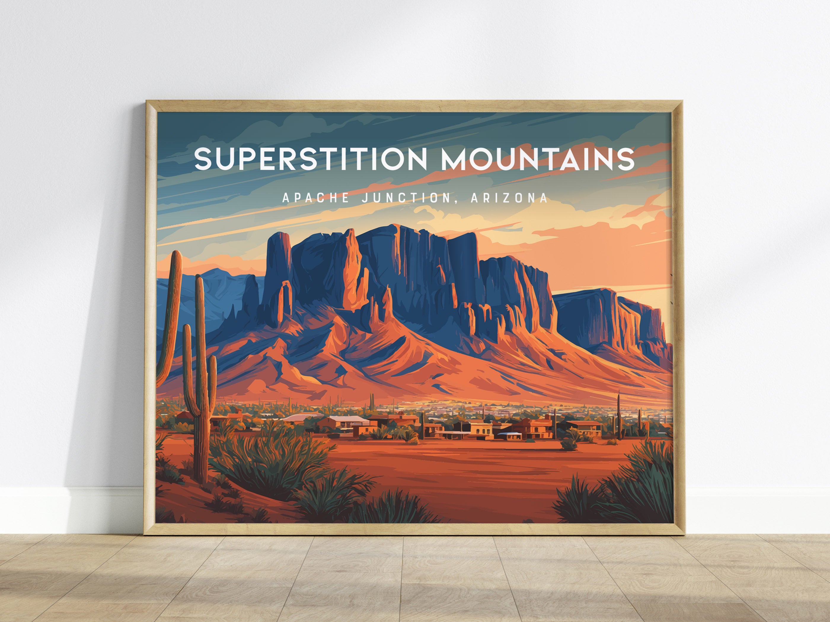 Superstition Mountains Landscape Poster | Apache Junction, Arizona
