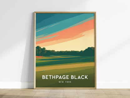 Bethpage Black, New York Poster | Championship Links Golfer Gift Wall Art — framed wall art