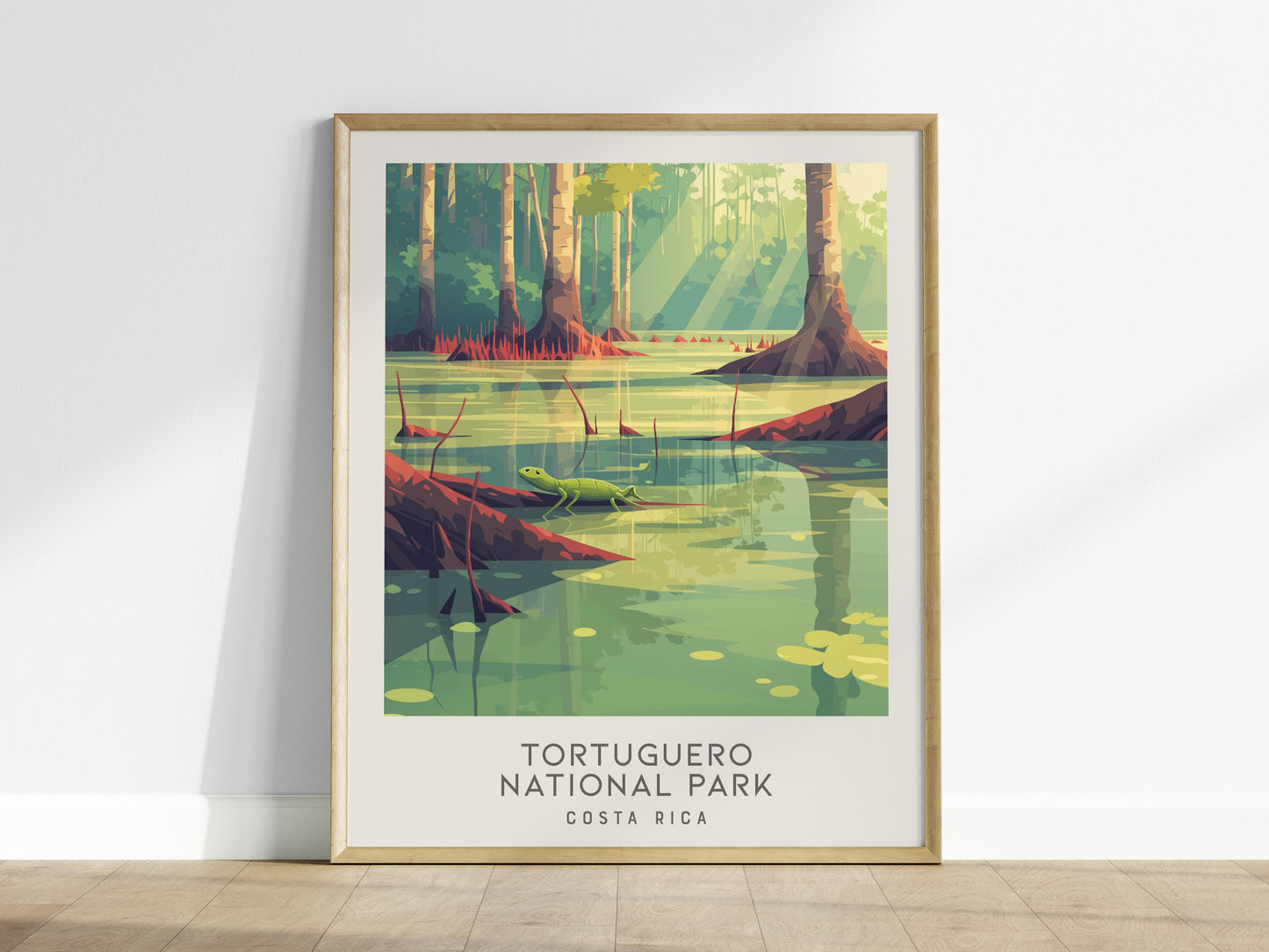 Tortuguero National Park Matte Border Poster | Costa Rica Travel Wall Art — framed wall art