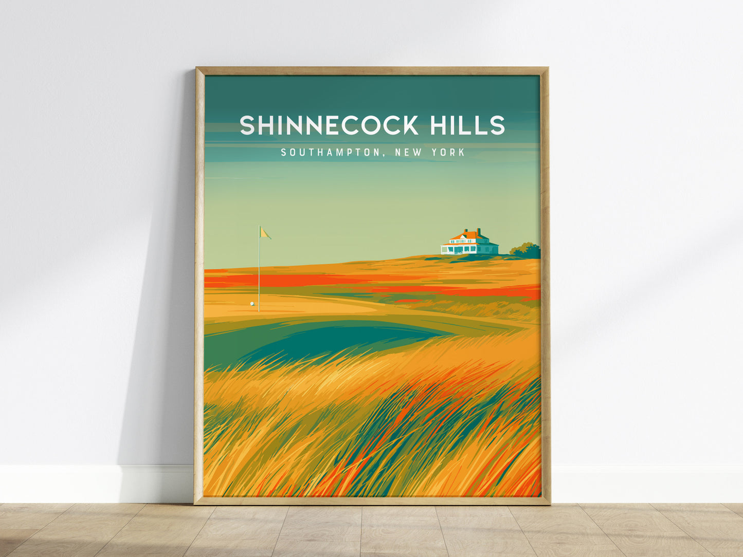 Shinnecock Hills, Southampton, New York Poster | Legendary Links Golf Course Print Wall Art — framed wall art