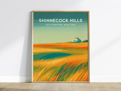 Shinnecock Hills, Southampton, New York Poster | Legendary Links Golf Course Print Wall Art — framed wall art