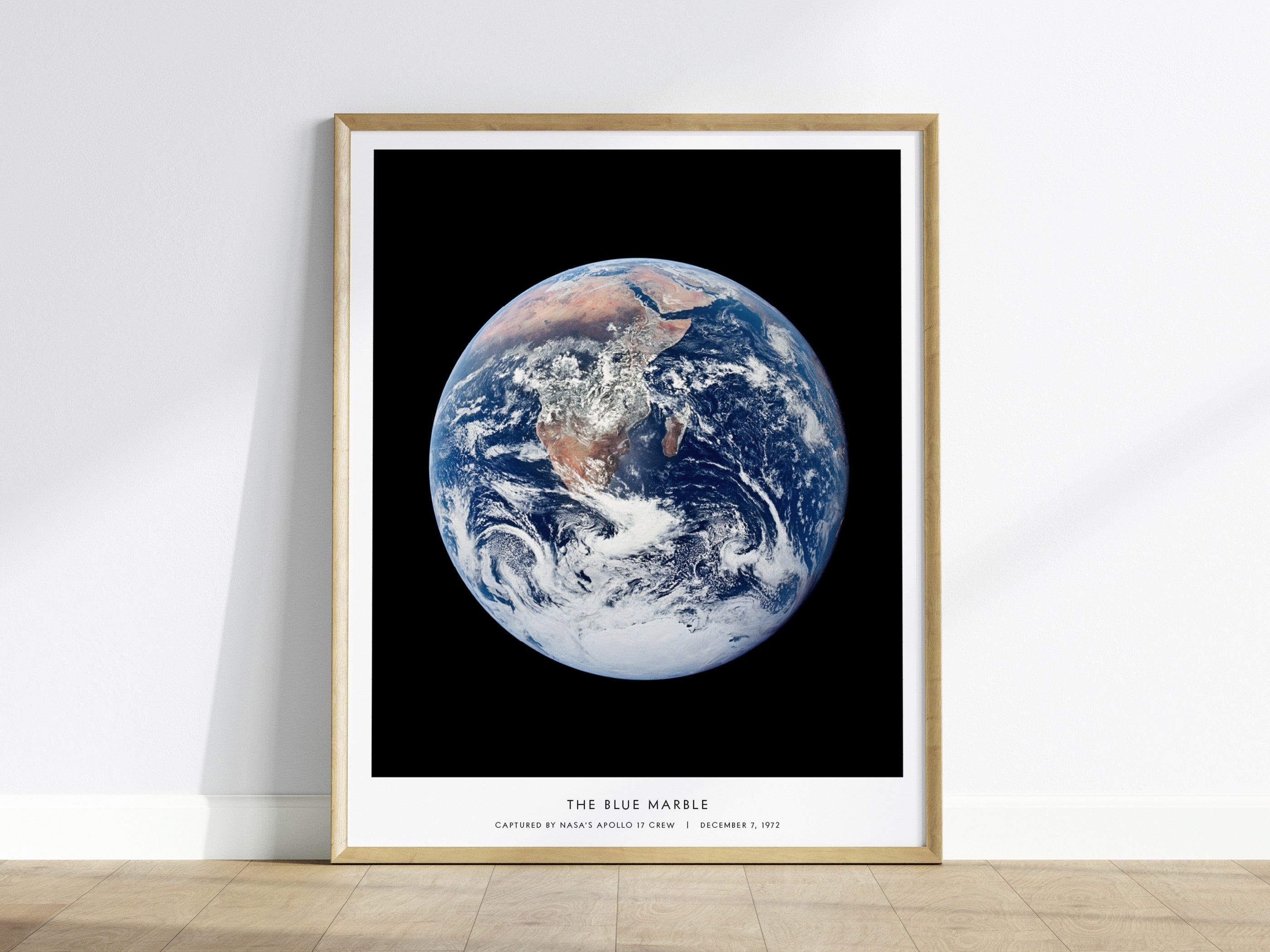 Blue Marble Earth Poster | NASA Apollo 17 Whole Earth Wall Art
