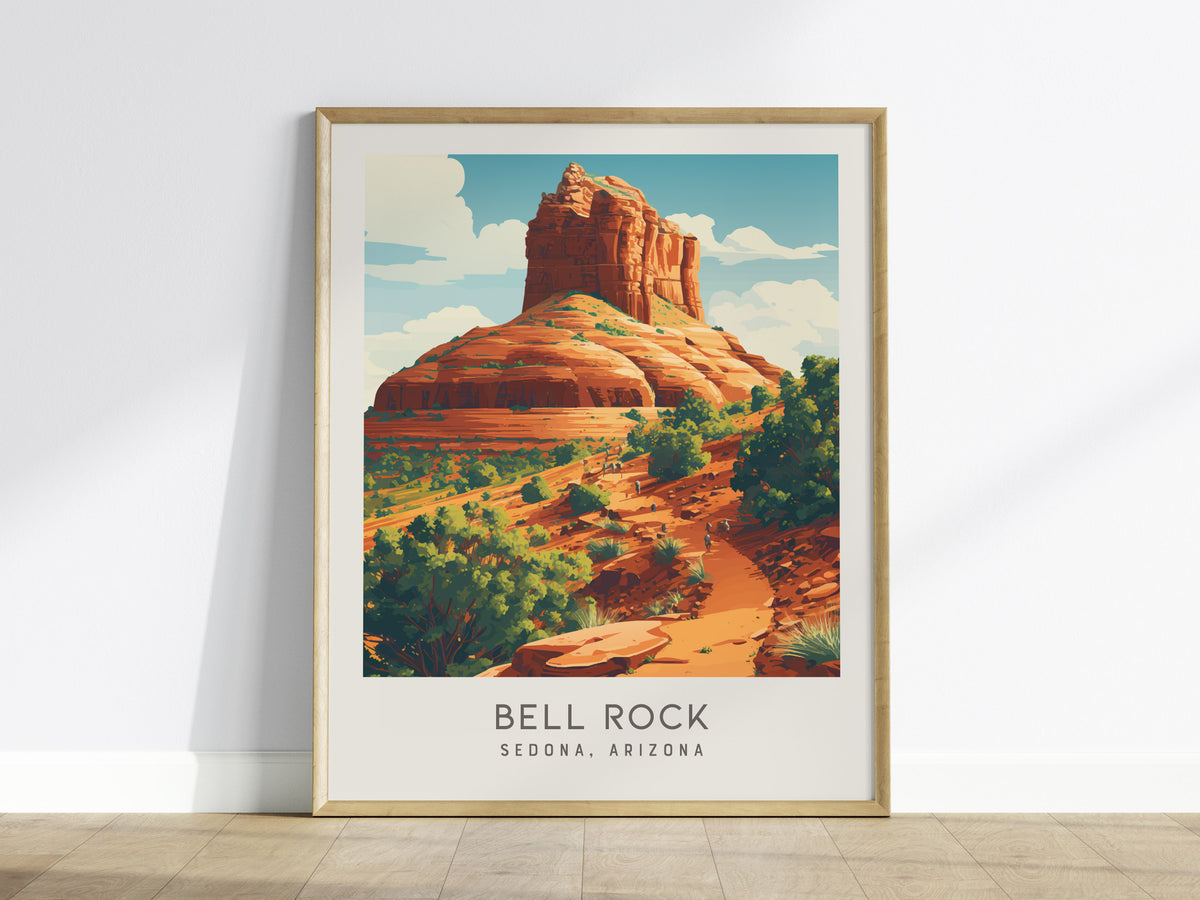 Bell Rock Matte Border Poster | Sedona, Arizona Travel Wall Art — framed wall art
