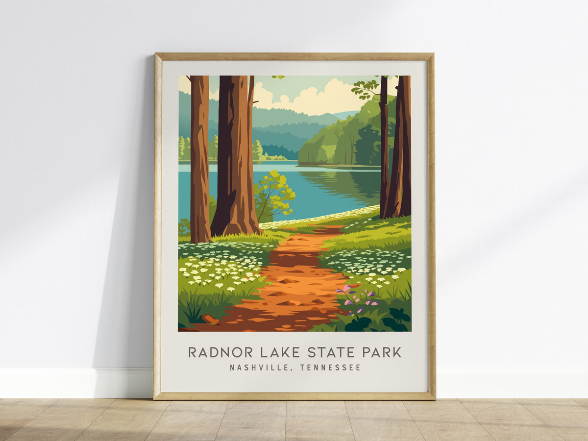 Radnor Lake State Park Matte Border Poster | Nashville, Tennessee Destination Print — framed wall art